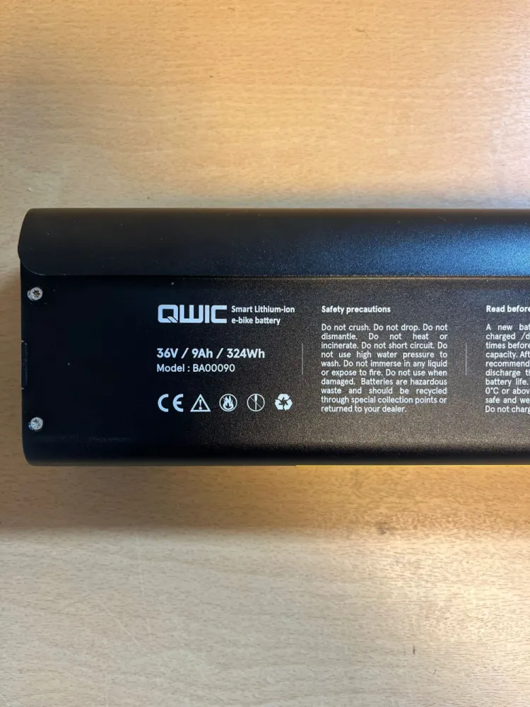 QWIC BA00090 fietsaccu 36V - 9Ah 324Wh  - Gereviseerd