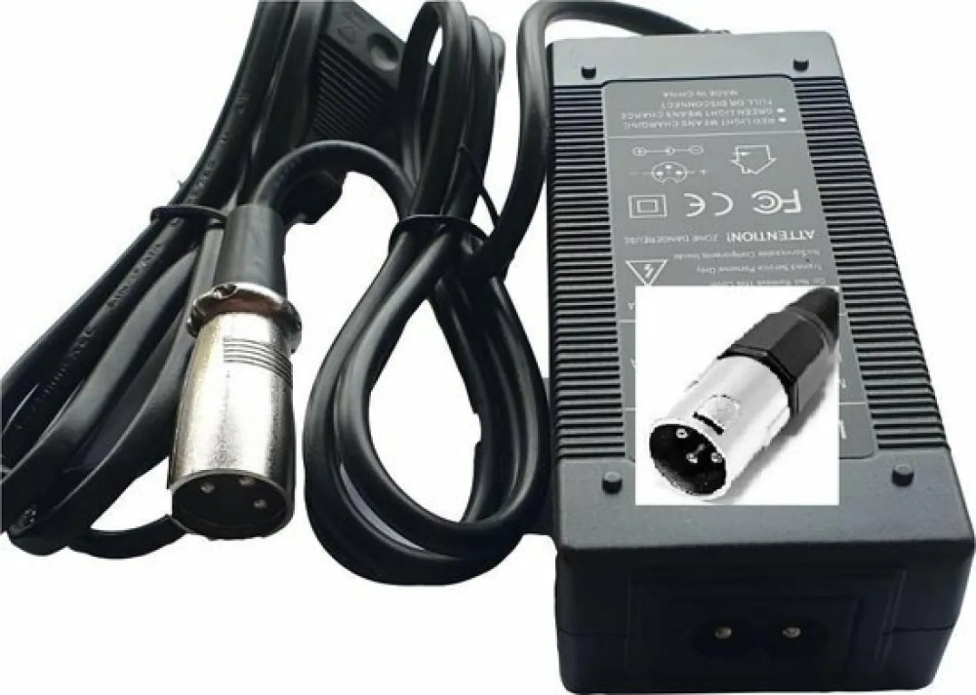 Fietsaccu lader Li-ion 36V 2A - met XLR 3 pins stekker Vervanging