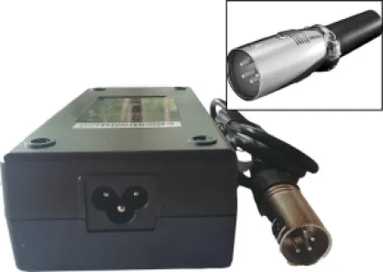 TranzX 24V Volt 2A 4-Pins lader oplader adapter XLR4