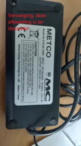 Multi Cycle MC E-bike Lader - 37.8V - 2A - 4 Pins -4 polig-XLR connector Ebike Oplader Metco ML09-18MC