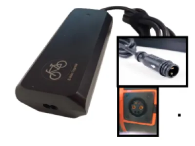 QWIC E-bike Lader - 36V - 2A - 6 Pins -6 polig-kunststof connector Ebike Oplader