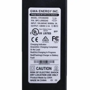 Babboe Big-E, City-E, Curve-E, Mini-E, Carve-E Dog-E, Max-E, Go-E, Flow-E model R37 GWA acculader R37/R45 38V